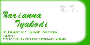 marianna tyukodi business card